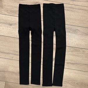 NWOT Bundle of 2 iLux Fleece Lined Footless Leggings